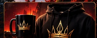 Merchandise mit Kronenmotiv